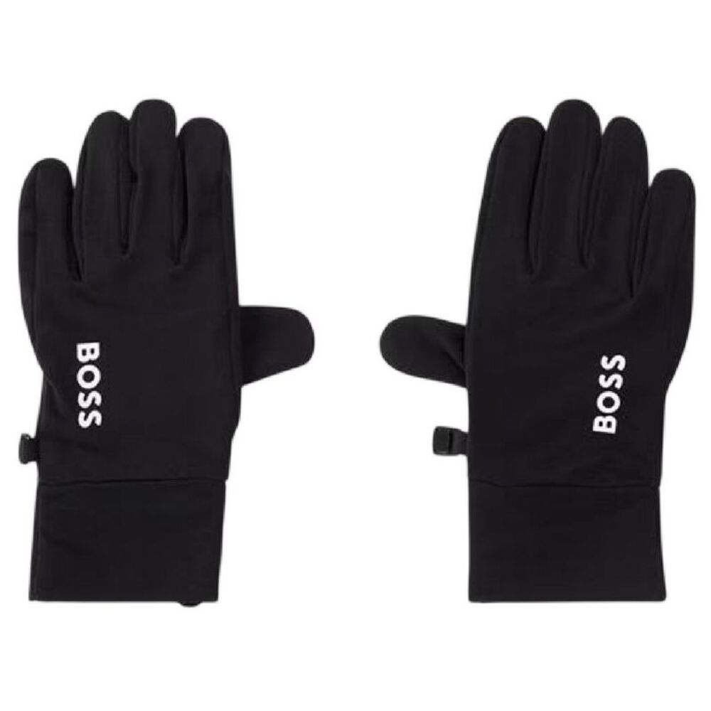 Boss Mens Fleece Fitted Running Gloves / Black